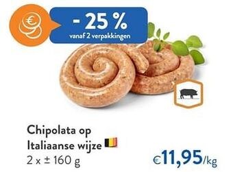 OKay Chipolata op italiaanse wijze aanbieding