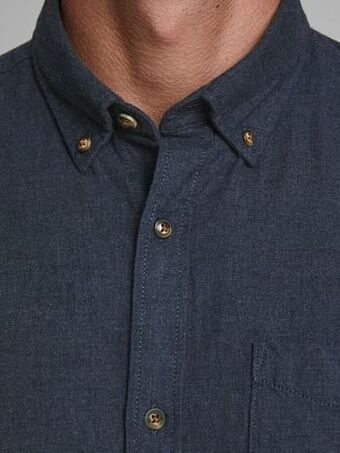 Berca Shoes Jack & Jones Hemd Hemd Shirt Jack&jones Zachte Stof - Blauw aanbieding