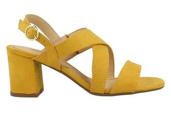 Berca Shoes Sprox Sandaal Dames Trend Okergeel - Geel aanbieding