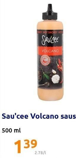 Action Sau`cee volcano saus aanbieding