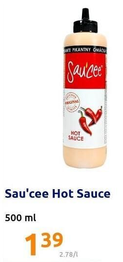 Action Sau`cee hot sauce aanbieding