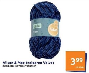 Action Alison + mae breigaren velvet aanbieding