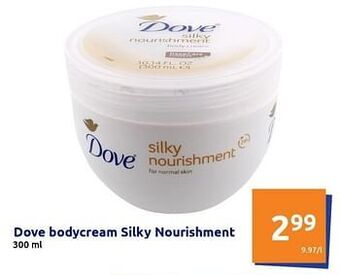 Action Dove bodycream silky nourishment aanbieding