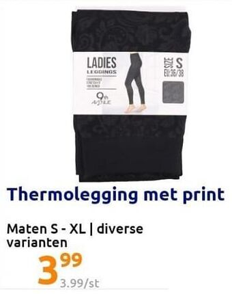 Action Thermolegging met print aanbieding