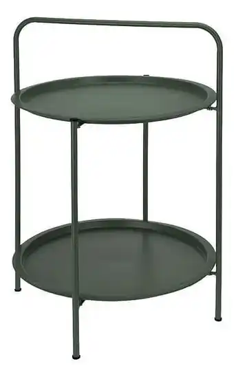Bijzettafel rond 2 niveaus mat groen