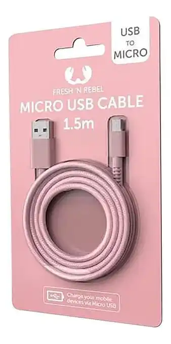 Fresh ’n Rebel Kabel Micro USB naar USB 1,50 m Dusty Pink