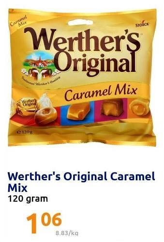 Action Werther`s original caramel mix aanbieding