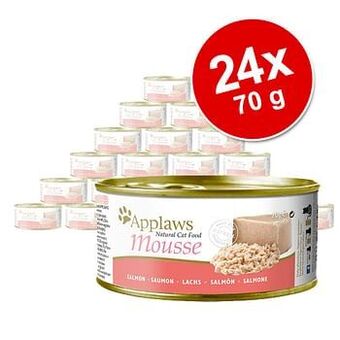 Zooplus 24x70g Mousse Zalm Applaws Kattenvoer aanbieding