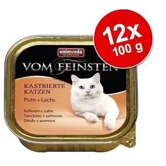 12x100g voor Gecastreerde Katten Kalkoen & Kaas Animonda Vom Feinsten Kattenvoer
