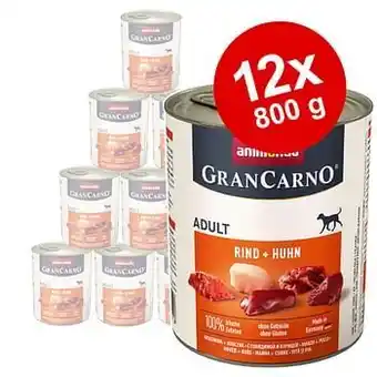 Zooplus 12x800g Original Adult Puur Rund Animonda GranCarno Hondenvoer aanbieding