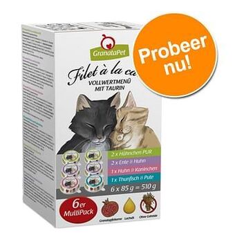 6x85g GranataPet Filet à la Carte (4 smaken) Kattenvoer