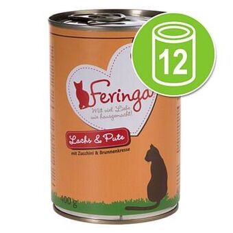 Zooplus 12x400g Menu Duo-Soorten Eend & Kalf met Broccoli & Paardenbloem Feringa Kattenvoer aanbieding