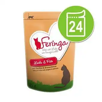 24x85g Maaltijdzakjes Rundvlees & Gevogelte met Aardappel Feringa Kattenvoer