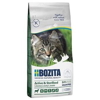 Zooplus 2kg Grainfree Active & Sterilised Lam Bozita Kattenvoer aanbieding