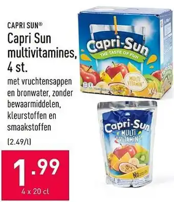 ALDI Capri sun multivitamines aanbieding