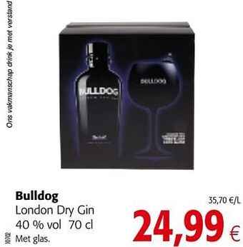 Colruyt Bulldog london dry gin aanbieding