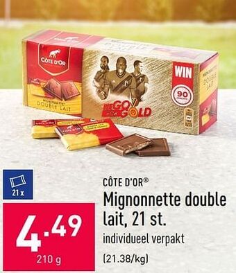 ALDI Mignonnette double lait aanbieding