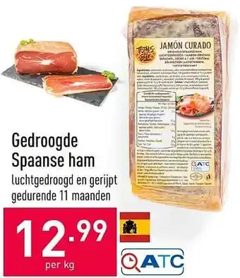 ALDI Gedroogde spaanse ham aanbieding