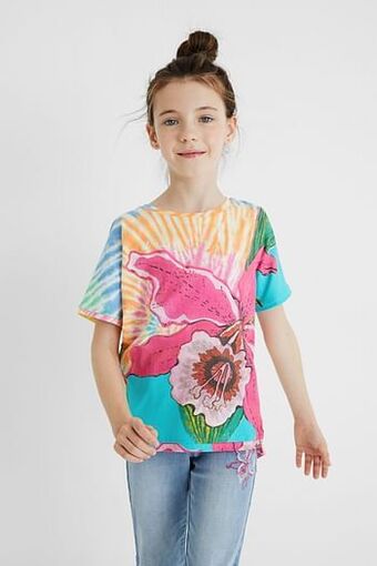 T-shirt met zijdelingse openingen - YELLOW - 11/12