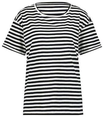 HEMA Dames T-shirt Strepen Zwart/wit (zwart/wit)
