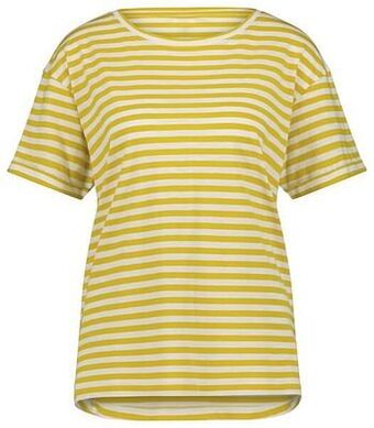 HEMA HEMA Dames T-shirt Strepen Geel (geel) aanbieding