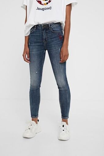 Skinny jeans met hart - BLUE - 28