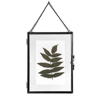 Leen Bakker Fotolijst aan ketting Hanoi - zwart - 15x20 cm - Leen Bakker aanbieding