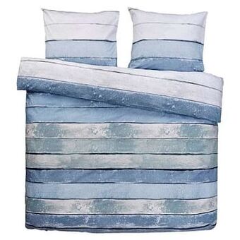 Comfort dekbedovertrek Xander blauw/groen - 240x200/220 cm - Leen Bakker
