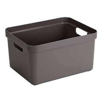 Leen Bakker Sigma home box 32 liter - taupe - 24,3x35,4x45,3 cm - Leen Bakker aanbieding