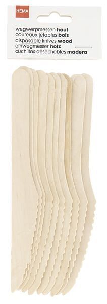 HEMA HEMA Wegwerpmessen Hout 10 Stuks aanbieding
