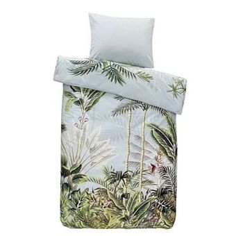 Leen Bakker Comfort dekbedovertrek Ava - groen - 140x200/220 cm - Leen Bakker aanbieding