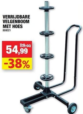 Hubo Verrijdbare velgenboom met hoes aanbieding