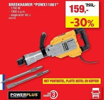 Hubo Powerplus breekhamer powx11861 aanbieding