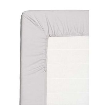 Leen Bakker Hoeslaken topdekmatras - grijs - 180x200 cm - Leen Bakker aanbieding