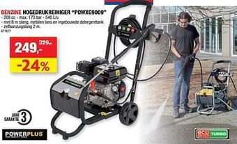 Hubo Powerplus benzine hogedrukreiniger powxg9009 aanbieding