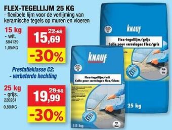 Hubo Flex-tegellijm aanbieding