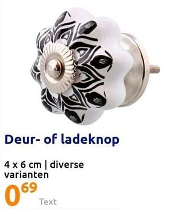 Deur- of ladeknop