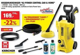 Hubo Kärcher hogedrukreiniger k2 power control car + home aanbieding