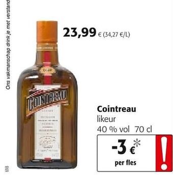 Colruyt Cointreau likeur aanbieding
