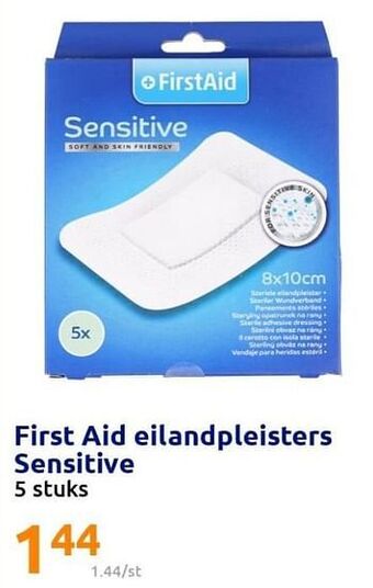 Action First aid eilandpleisters sensitive aanbieding