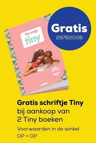 Supra Bazar Gratis schriftje tiny aanbieding
