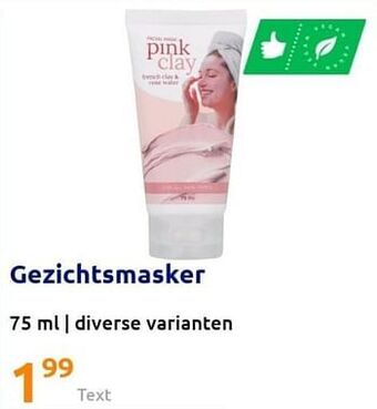 Action Gezichtsmasker aanbieding