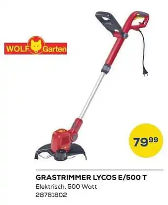 Wolf garten grastrimmer lycos e-500 t