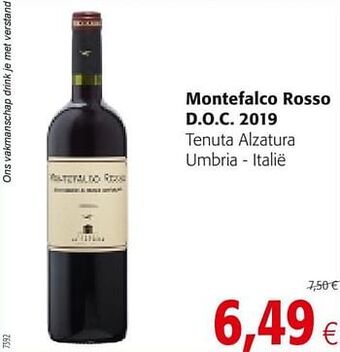 Colruyt Montefalco rosso d.o.c. 2019 tenuta alzatura umbria - italië aanbieding