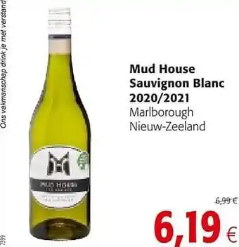 Colruyt Mud house sauvignon blanc 2020-2021 marlborough nieuw-zeeland aanbieding