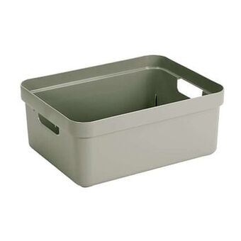 Leen Bakker Sigma home box 24 liter - lichtgroen - 18,3x35,4x45,3 cm - Leen Bakker aanbieding