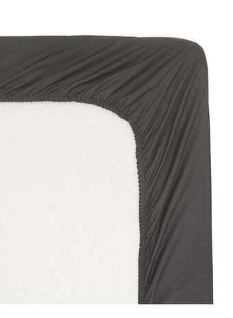 HEMA HEMA Hoeslaken - Hotel Katoen Percal Donkergrijs (donkergrijs) aanbieding