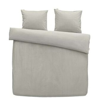 Leen Bakker Walra dekbedovertrek Basic though - groen - 240x200/220 cm - Leen Bakker aanbieding