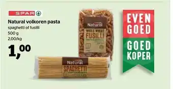 Natural Volkoren Pasta