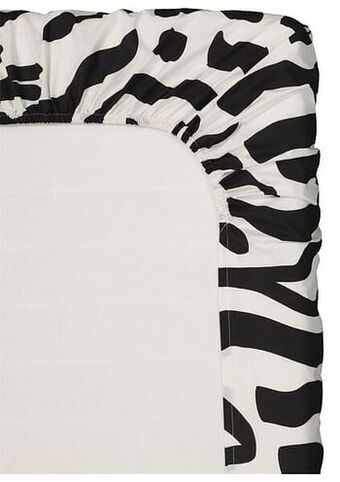 HEMA HEMA Hoeslaken - Zacht Katoen - 90 X 200 Cm - Zebradessin Zwart/wit (zwart/wit) aanbieding